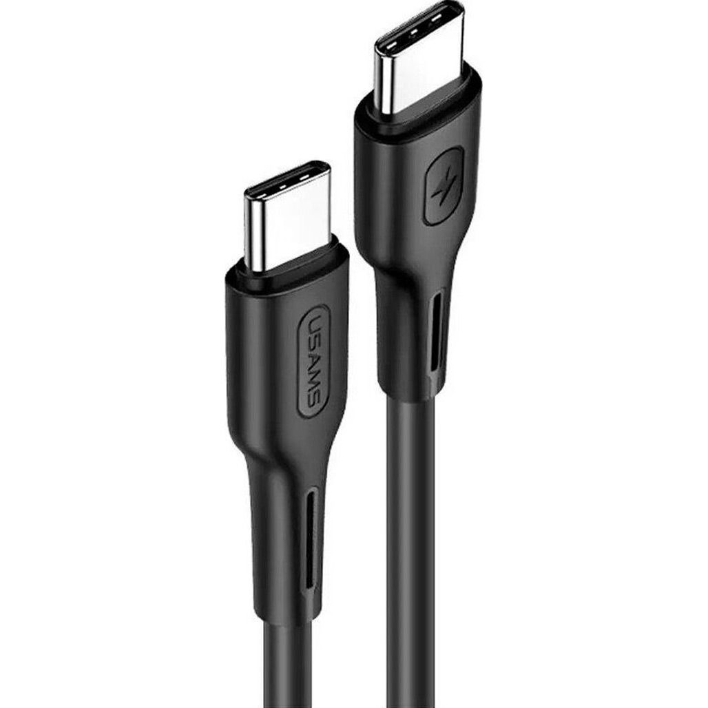 

Кабель Usams US-SJ459 USB-C to USB-C 100W 1.2m Black (SJ459USB01)