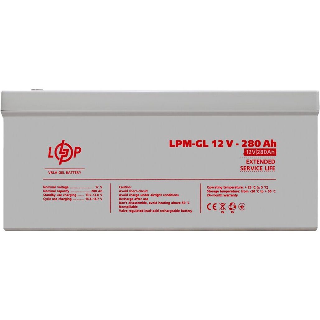 

Аккумулятор LogicPower GEL 12V (12V/280Ah/3360Wh) (13185)