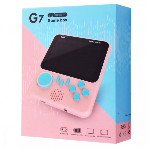 Ретро игровая приставка SUP G7 Game Box Portable 666 in 1 AV (Pink) [70768] 