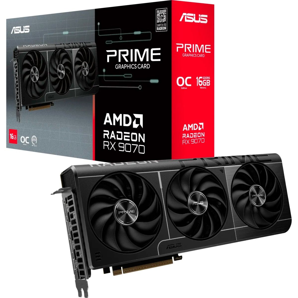 

Відеокарта Asus PRIME Radeon RX 9070 OC 16GB (PRIME-RX9070-O16G) UA