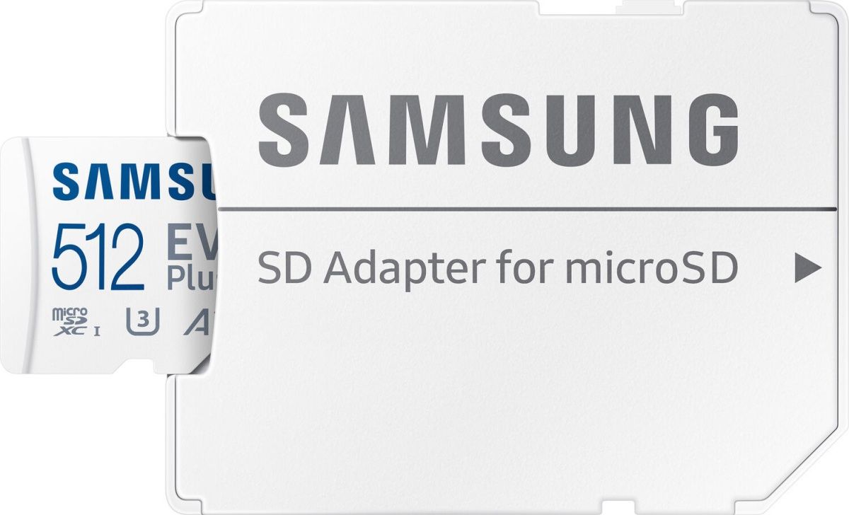 Карта пам`яті Samsung microSDXC EVO Plus 512GB UHS-I U3 V30 A2 + SD Adapter (MB-MC512KA)