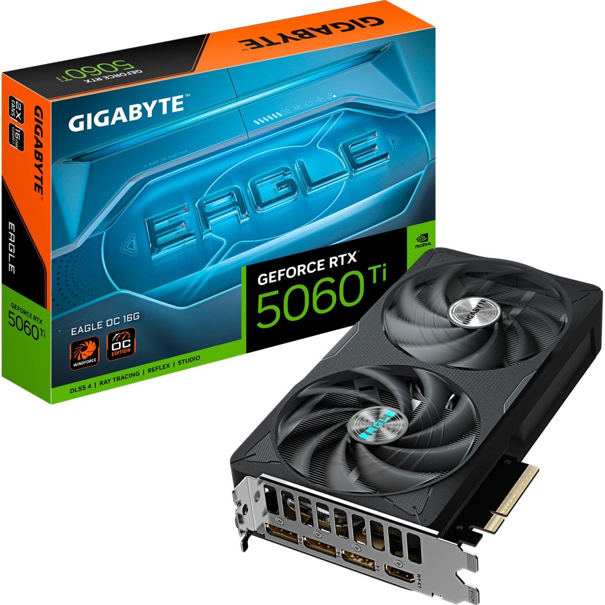 

Відеокарта Gigabyte GeForce RTX 5060 Ti Eagle OC 16G (GV-N506TEAGLE OC-16GD) EU