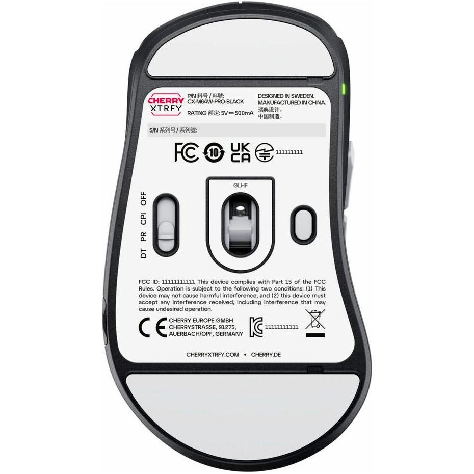Миша Cherry Xtrfy M64 PRO Wireless Black (CX-M64W-PRO-BLACK)