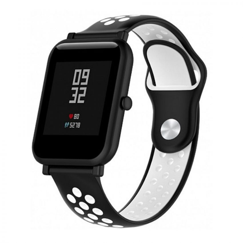 

Універсальний ремінець для Amazfit Bip 20мм Black/White (AMZBPSILNIKE-BW)
