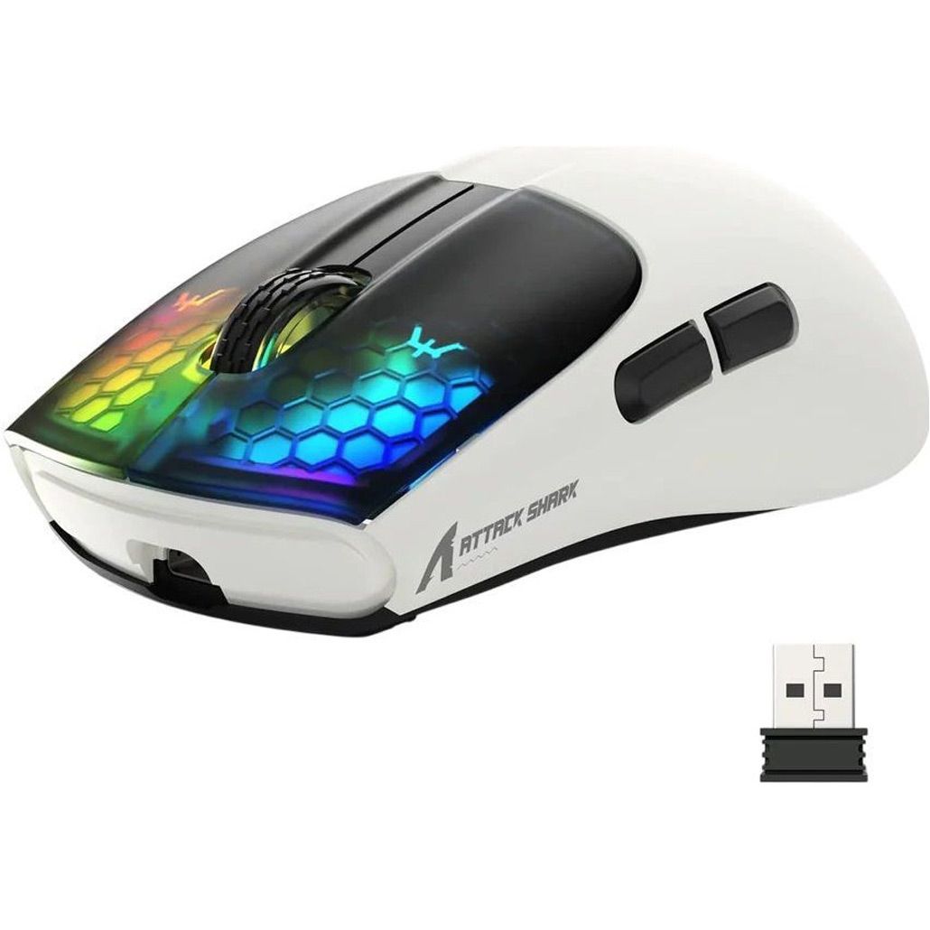 

Мышь Attack Shark X5 Wireless White/Black (AS-6922456700225-WB)