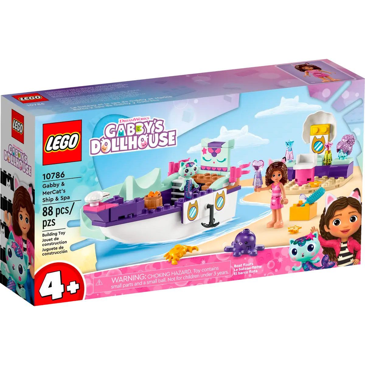 Конструктор LEGO Gabby`s Dollhouse Корабель і спа Ґаббі та Нявки (10786)