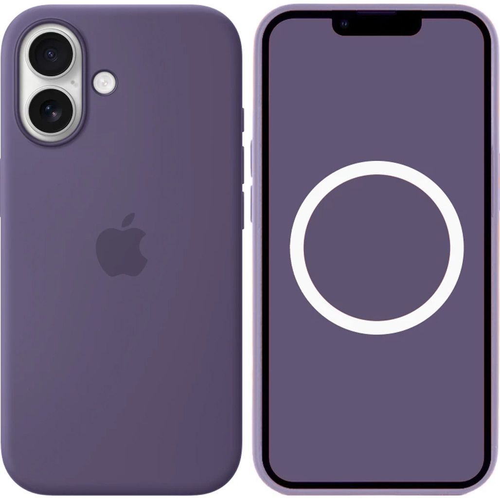 

Чохол Silicone Case with Button, Animation & MagSafe для Apple iPhone 17 Purple Fog AAA