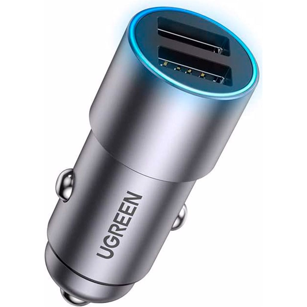 

Автомобільний зарядний пристрій Ugreen CD130 Dual USB Car Charger 24W 2.4A Gray (50592)