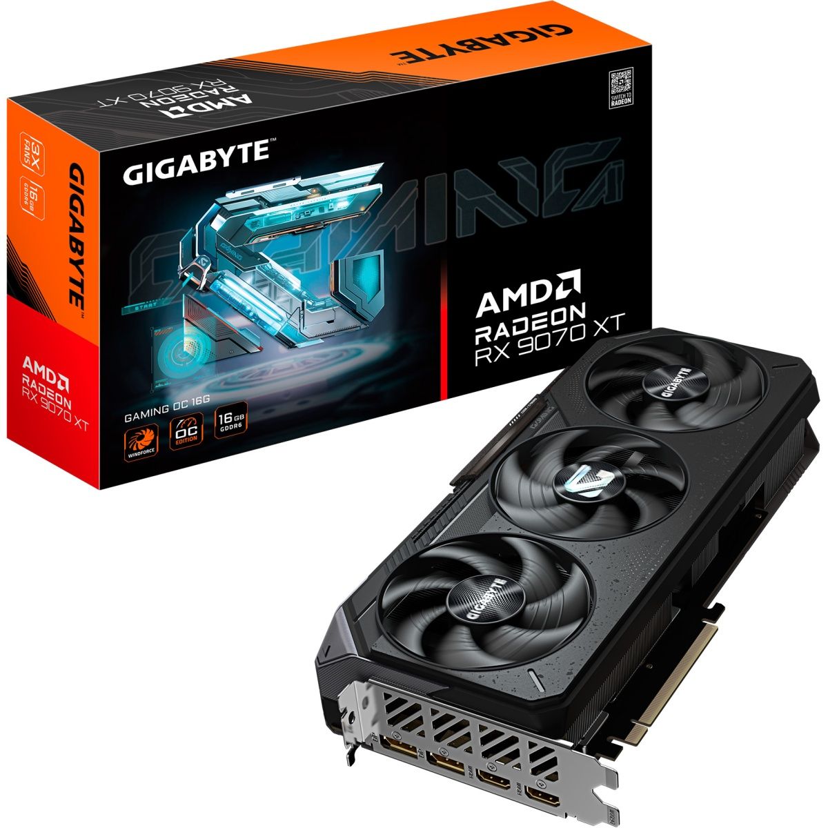 

Видеокарта Gigabyte Radeon RX 9070 XT GAMING OC 16G (GV-R9070XTGAMING OC-16GD) UA