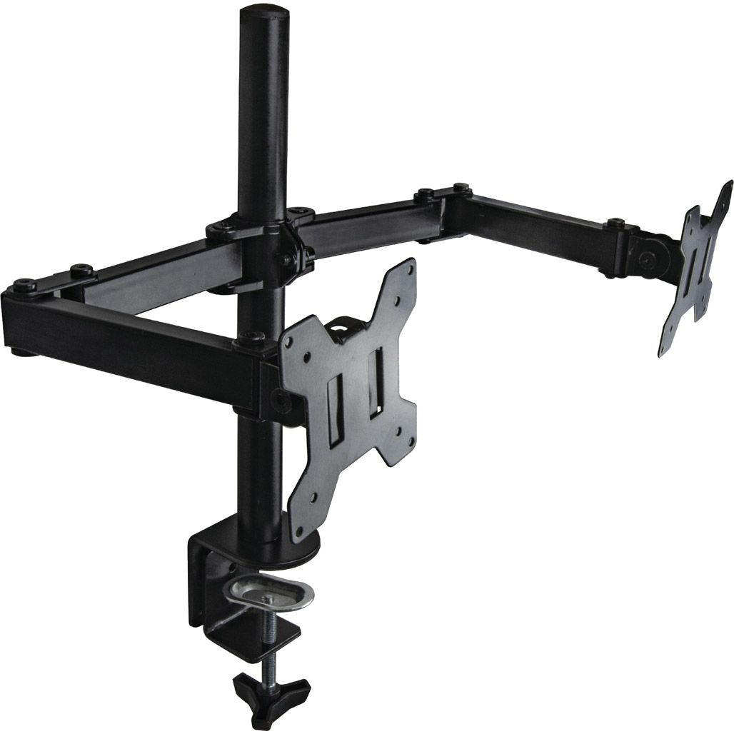 

Настольное крепление для двух мониторов Gembird MA-DF2-01 13"-27" Black [85678]