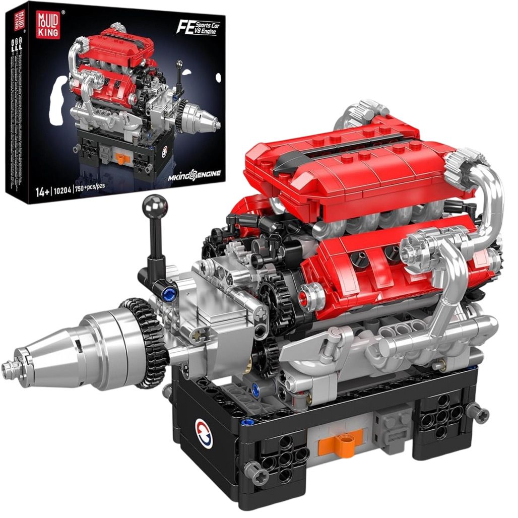 Конструктор Mould King Mking Двигатель и коробка передач FE V8 (10204)