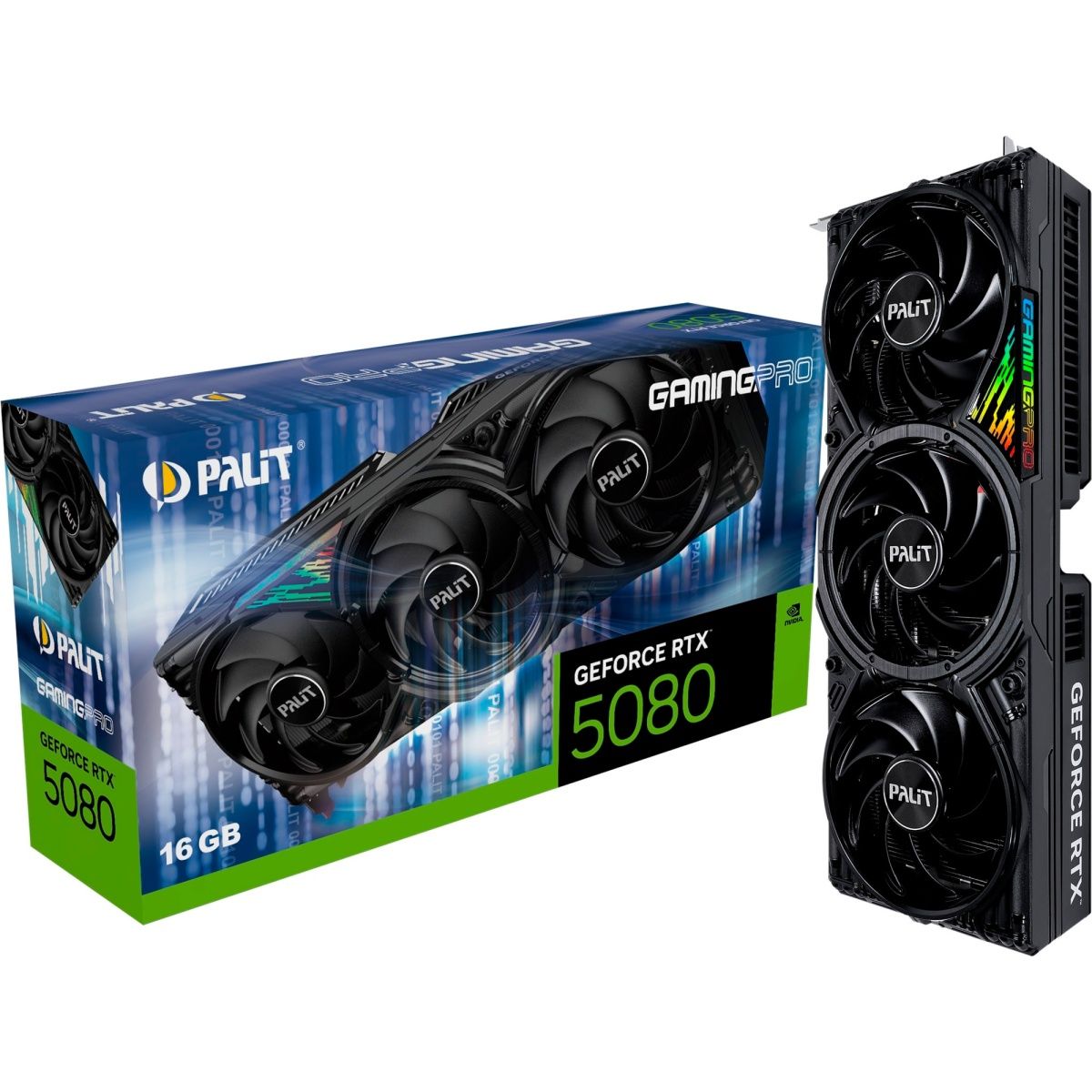 

Видеокарта Palit GeForce RTX 5080 GamingPro 16GB (NE75080019T2-GB2031A) UA
