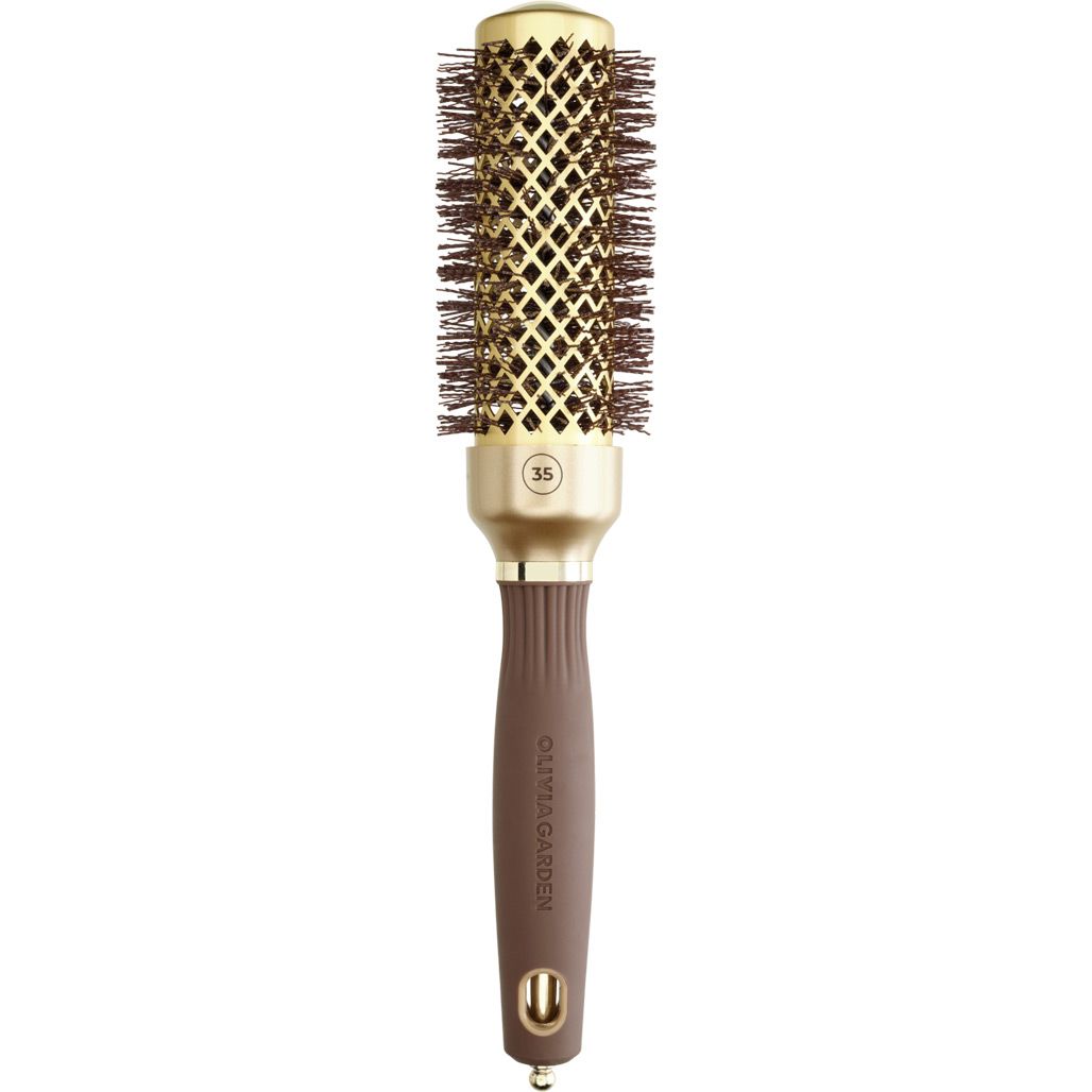 Термобраш Olivia Garden Expert Blowout Shine Wavy Bristle 35mm Gold&Brown (OGID2049) фото 2