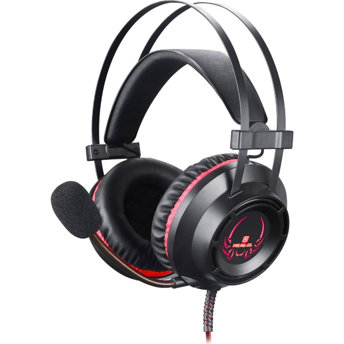 

Игровые наушники REAL-EL GDX-7450 Black/Red (EL124100039)