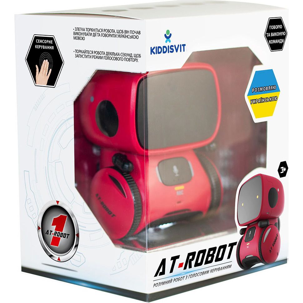 Радіокерований робот AT-Robot з голосовим керуванням Red (AT001-01-UKR)