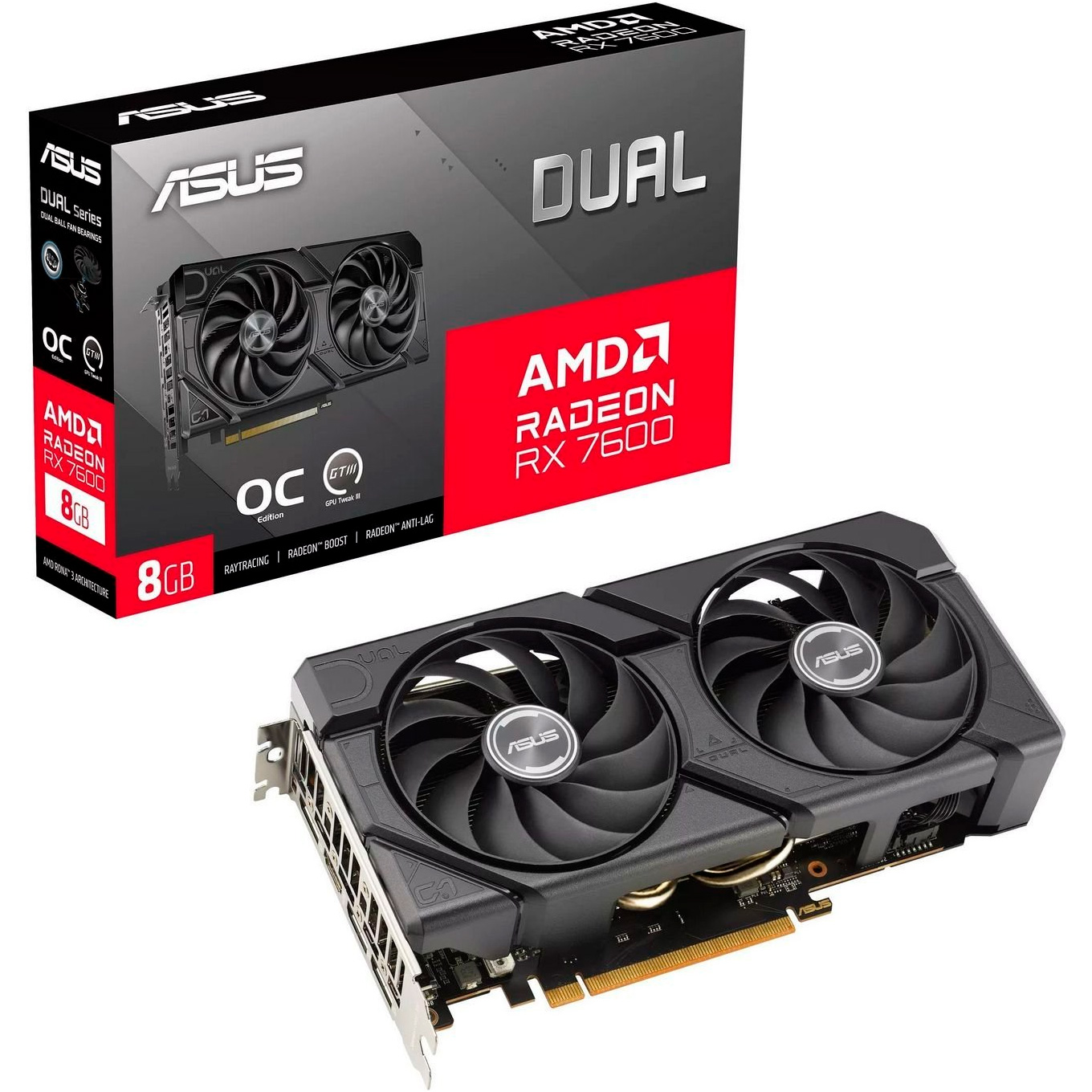 

Відеокарта Asus Dual Radeon RX 6600 V3 8G (90YV0GP3-M0NA00) UA