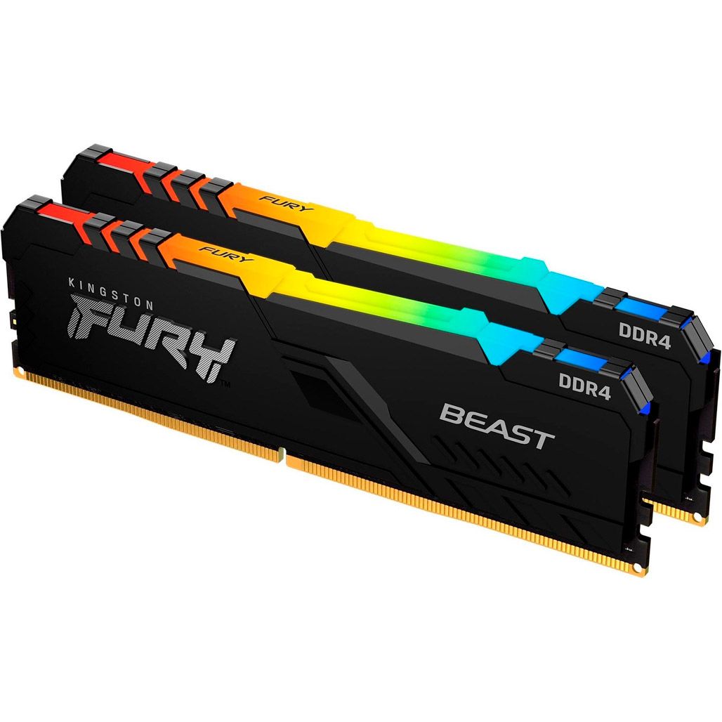 

Модуль пам'яті DDR4 Kingston FURY Beast RGB 2x16GB 3200MHz (KF432C16BBAK2/32)
