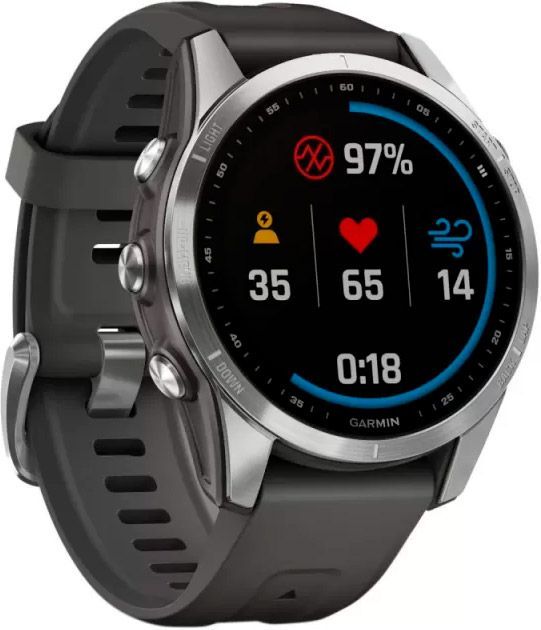 Смарт-годинник Garmin Fenix 7S Silver with Graphite Band (010-02539-00/01)