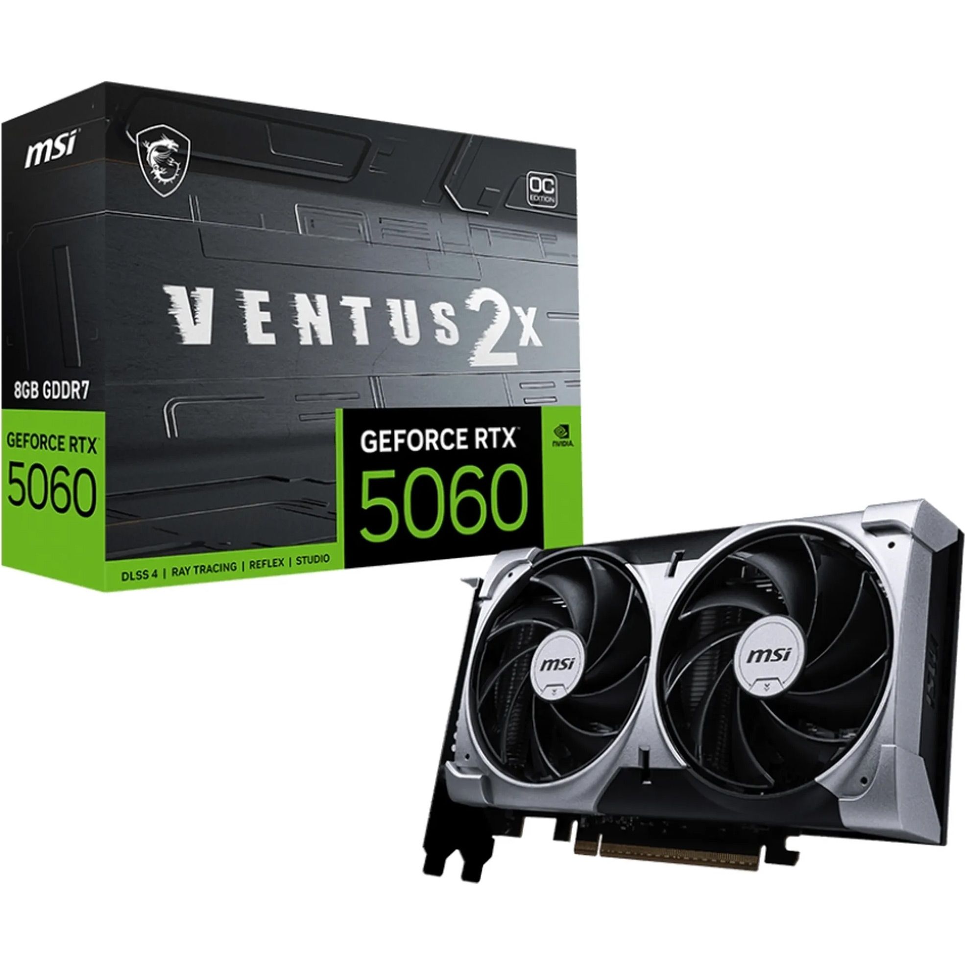 

Видеокарта MSI GeForce RTX 5060 Ventus 2X OC 8G (G5060-8V2C) EU