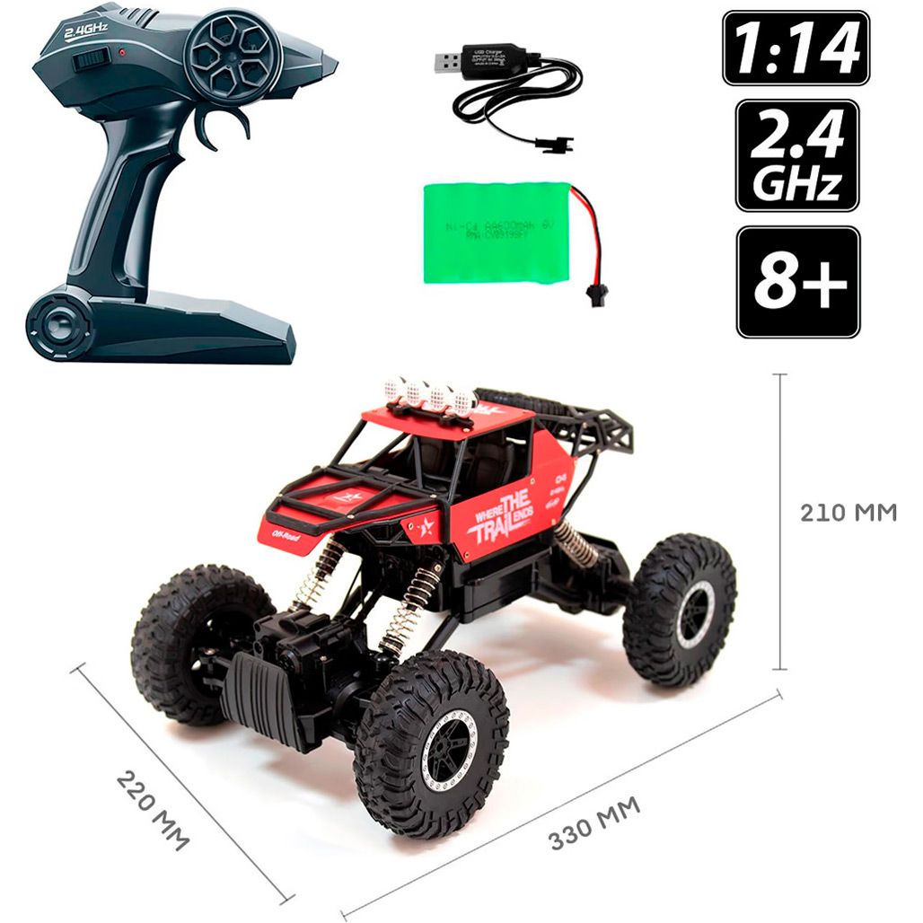 Машинка на радіокеруванні Sulong Toys 1:14 Off-road Crawler Where the Trail Ends Red (SL-121RHMR)