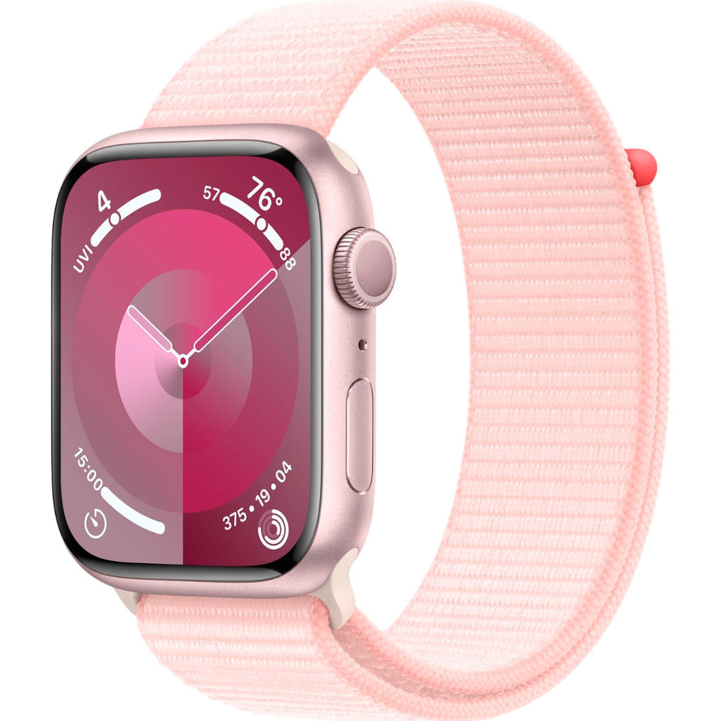 

Смарт-годинник Apple Watch Series 9 GPS 45mm Pink Aluminum Case with Light Pink Sport Loop (MR9J3)