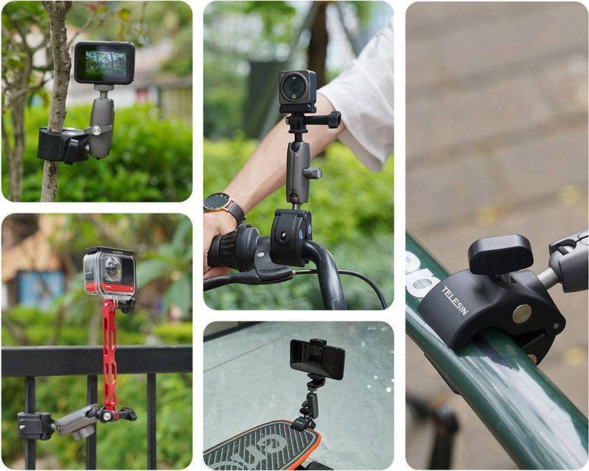Зажим Telesin Aluminum Alloy Universal Handlebar Mount (GP-HBM-001) [83956] 