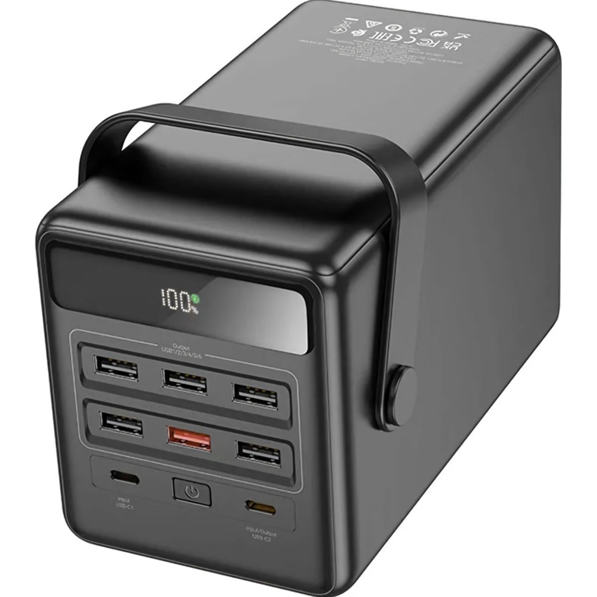 Зовнішній акумулятор Hoco Endure DB03 100000mAh 22.5W Black