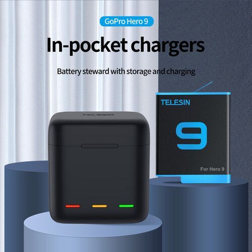 Зарядное устройство Telesin 3-Channel Battery Charger для Hero 9/10/11 (GP-BCG-901) [76677] 