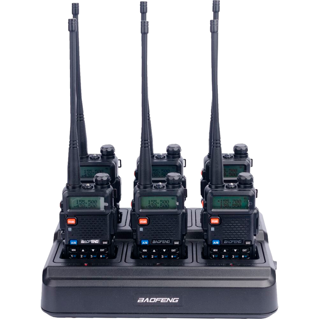 

Рація Baofeng UV-5RHC Black Six pack + зарядний комплект (BL-5X6 + 6 BL-5L) (UV-5RHC_6_6WCBF888S_BL-5L)