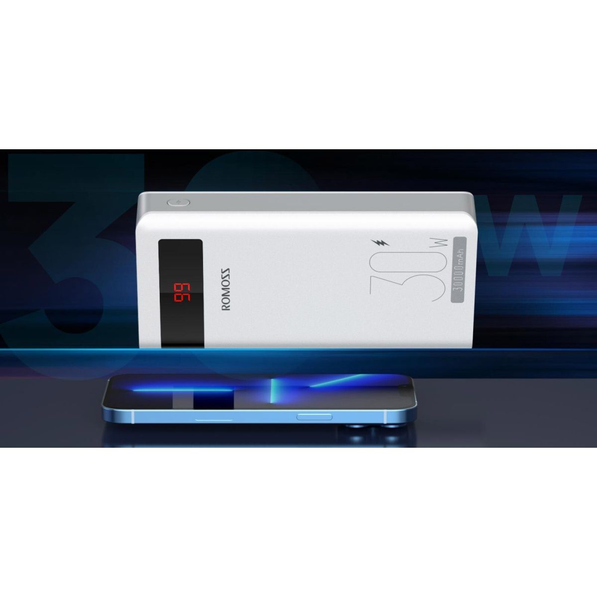 Зовнішній акумулятор Romoss Sense 8PS Pro 30000mAh 30W White (PHP30-892-1133H)