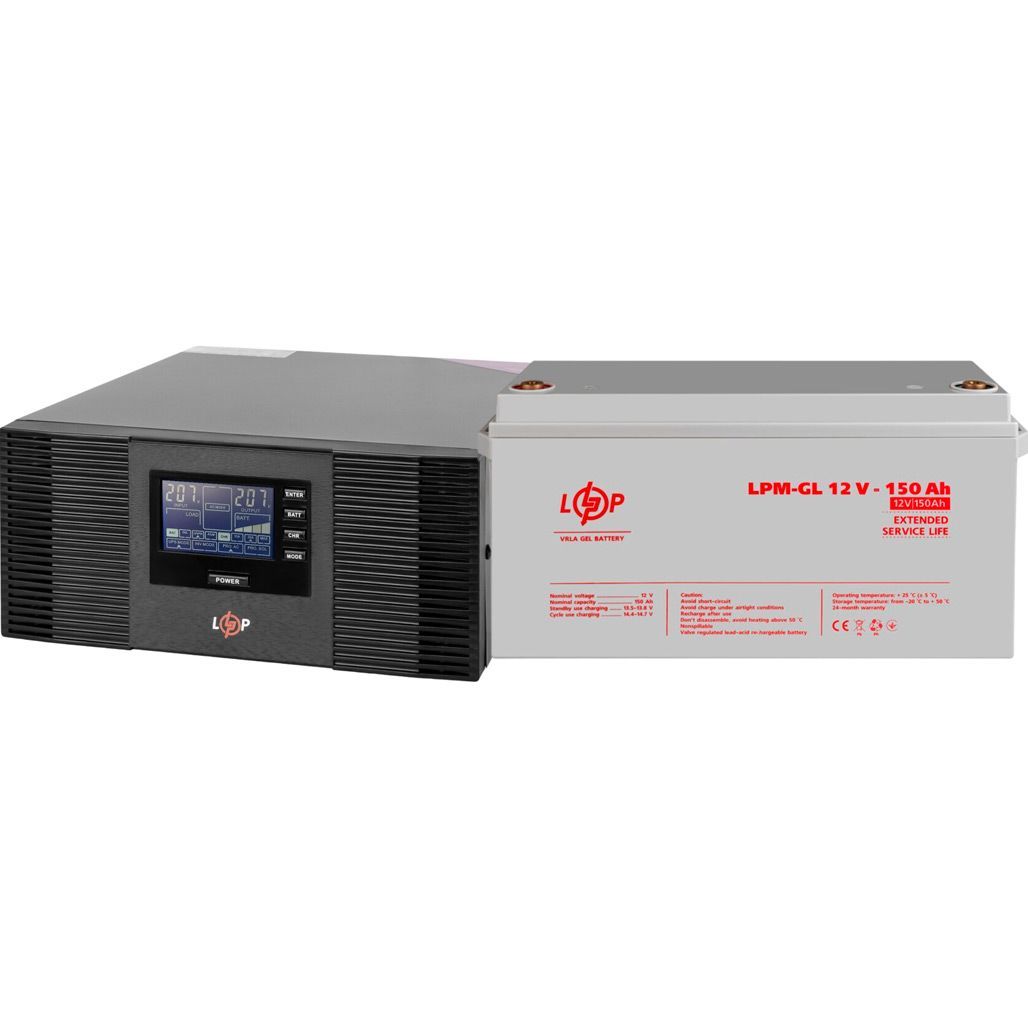 

Джерело безперебійного живлення (ДБЖ) LogicPower UPS B1500 + АКБ GL 1800Wh (19997)