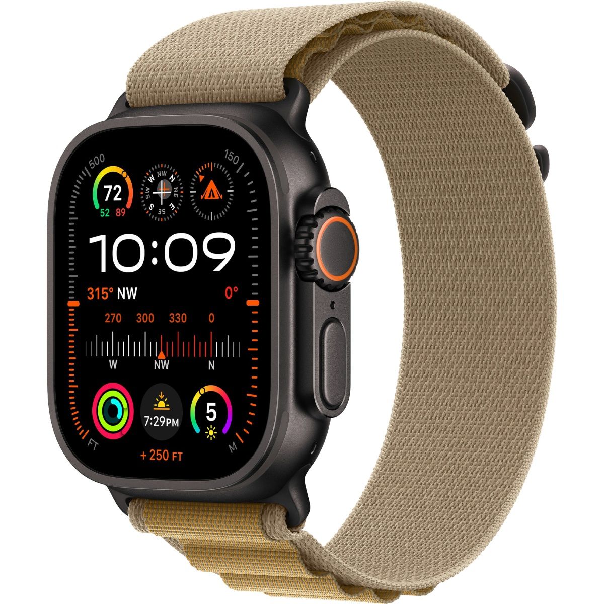 

Смарт-годинник Apple Watch Ultra 2 49mm Black Titanium Case with Tan Alpine Loop Small (MYTF3+MYQ03)