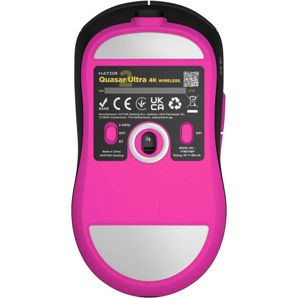 Миша Hator Quasar 2 Ultra 4K Wireless Black/Pink (HTM570BP)