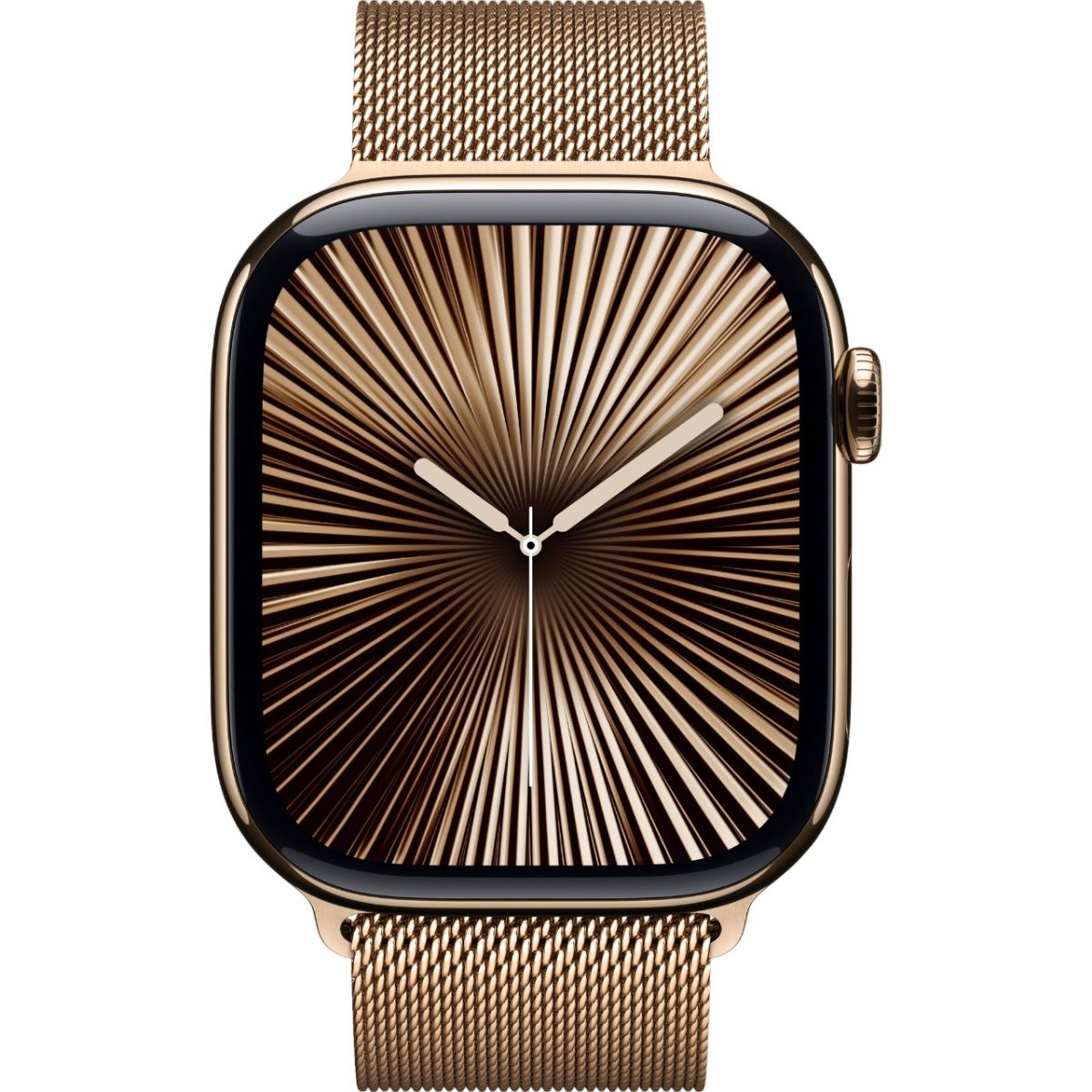 Смарт-годинник Apple Watch Series 10 GPS + Cellular 46mm Gold Titanium Case with Gold Milanese Loop S/M (MC7T4)