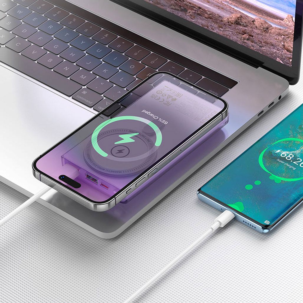 Зовнішній акумулятор Hoco Q22 Taurus MagSafe 10000mAh 22.5W Grey (612142)