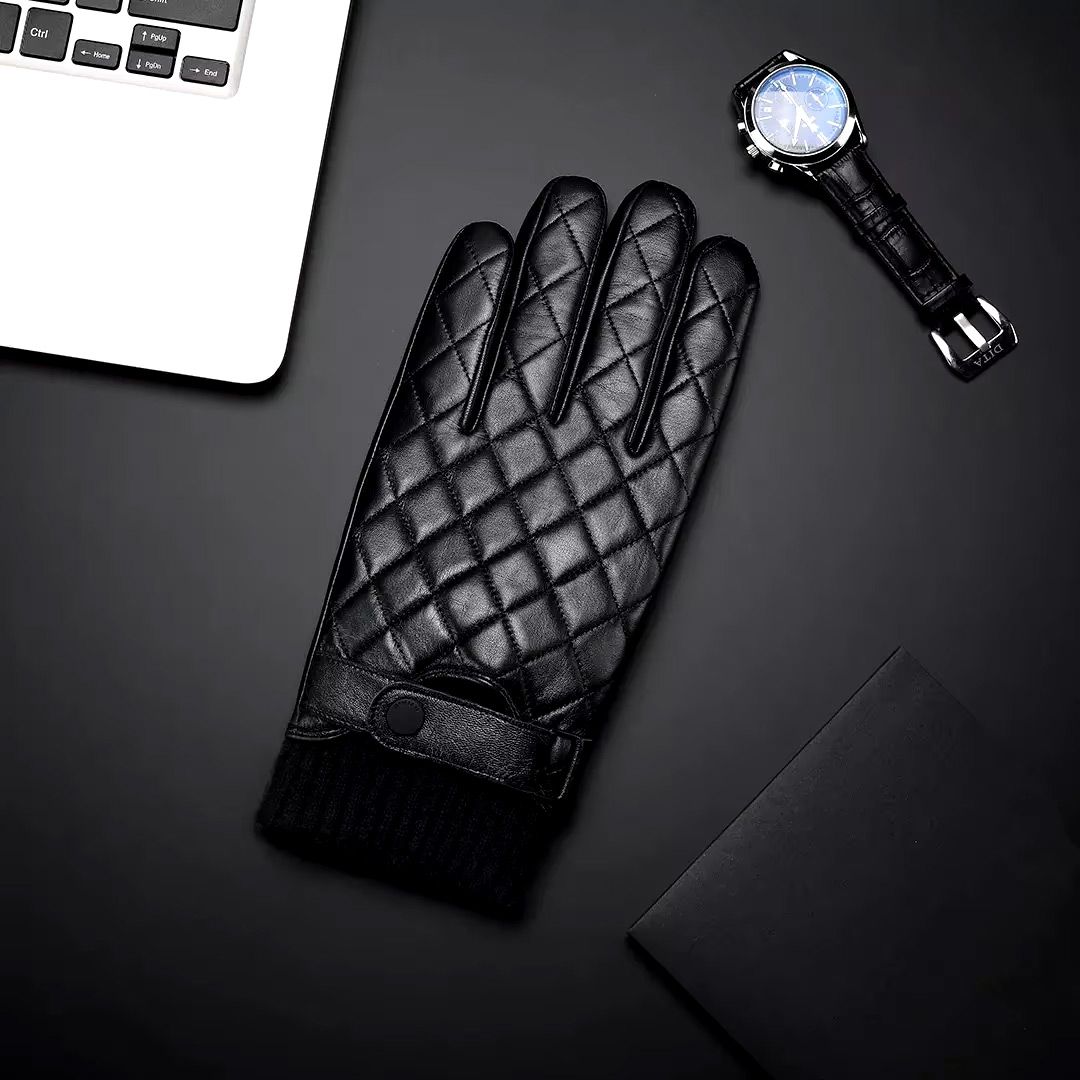 Рукавички шкіряні чоловічі Qimian Sheepskin Gloves size M Black