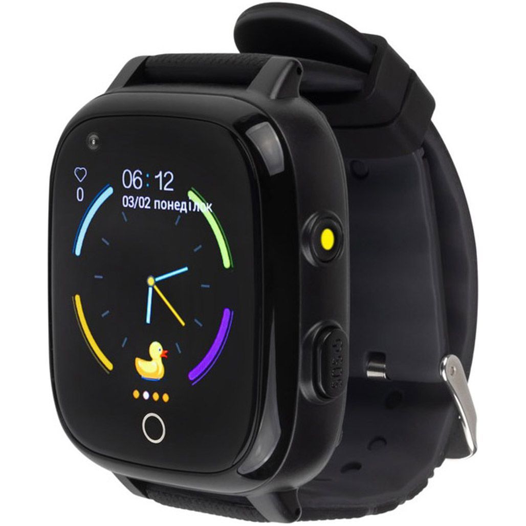 

Детские водонепроницаемые смарт-часы AmiGo GO005 4G WIFI Thermometer Black