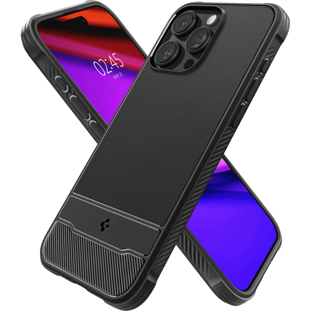 Чохол Spigen Rugged Armor with MagSafe для iPhone 15 Pro Matte Black (ACS06703)