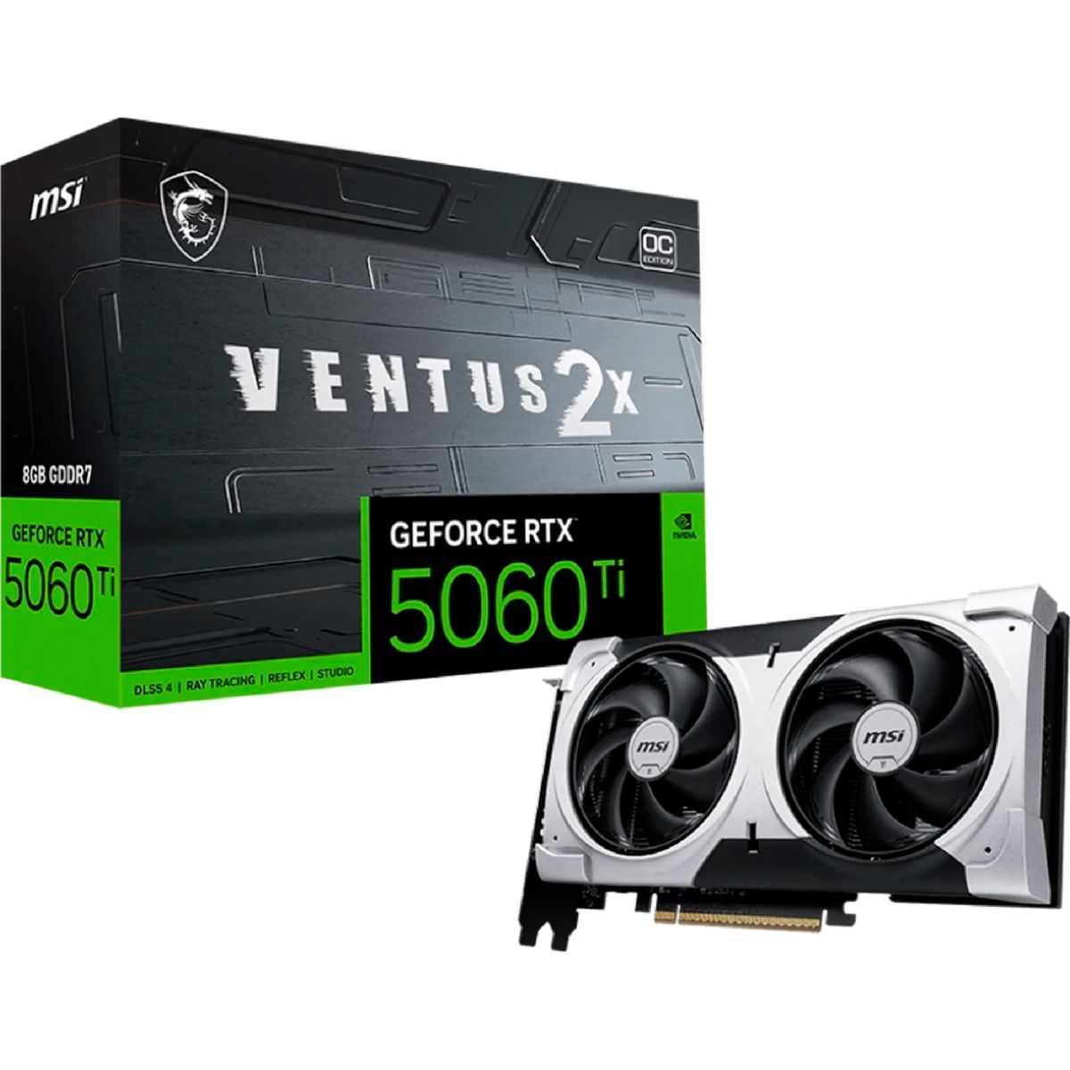 

Відеокарта MSI GeForce RTX 5060 Ti 8GB VENTUS 2X OC PLUS (G506T-8V2CP) EU