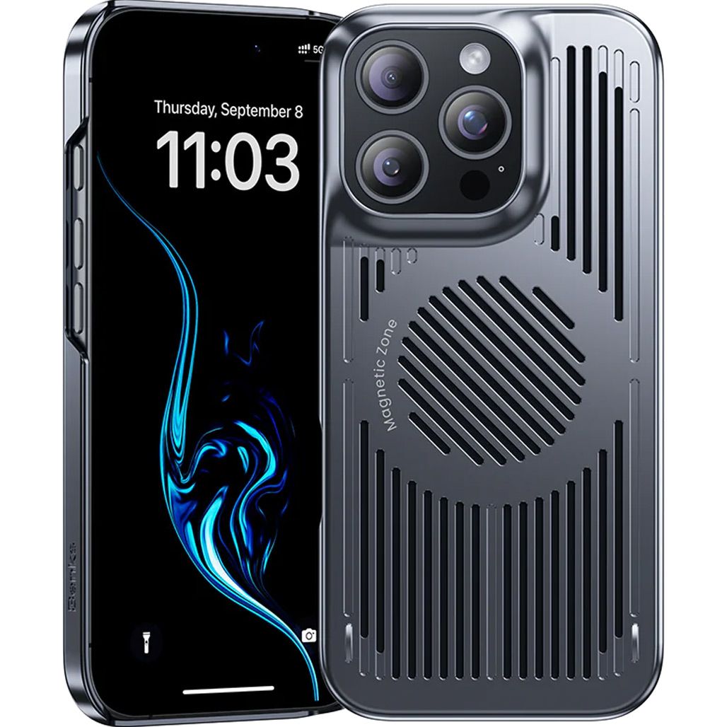 

Чехол Benks MagClap Biliz Cooling Case для Apple iPhone 16 Pro Max Grey