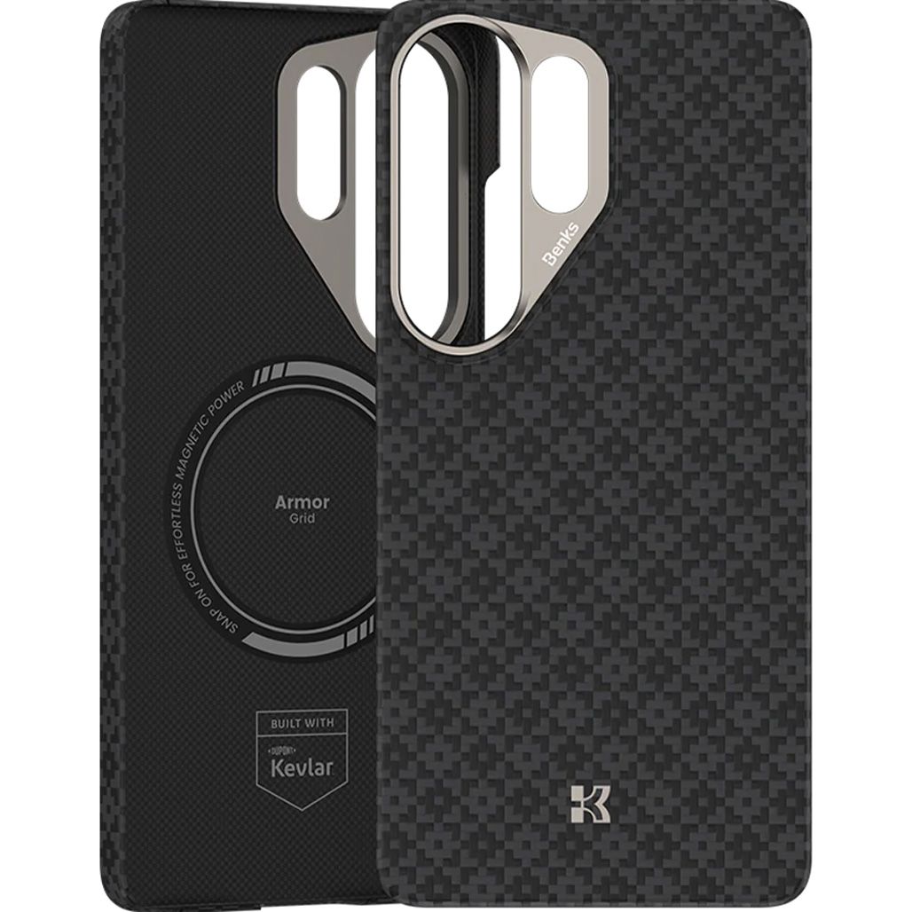 

Чехол Benks Magnetic ArmorAir Kevlar ArmorGrid для Samsung Galaxy S26 Ultra Obsidian Black