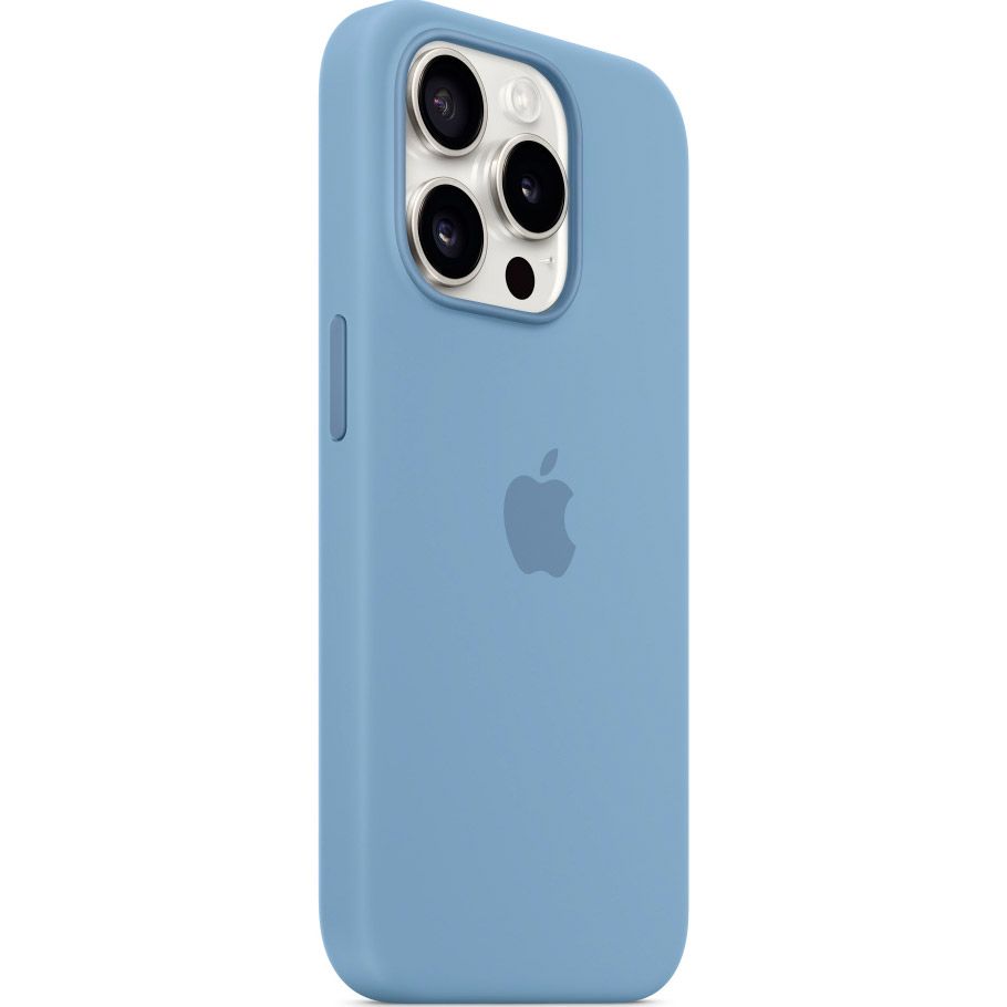 Чохол Apple Silicone Case with MagSafe для iPhone 15 Pro Winter Blue AAA