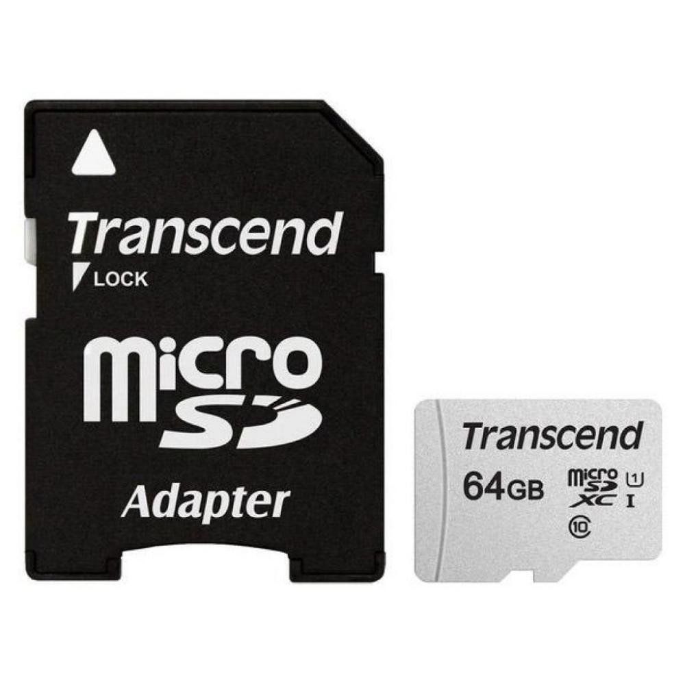 

Карта памяти Transcend microSDXC 300S 64 GB UHS-I + SD Adapter (TS64GUSD300S-A)