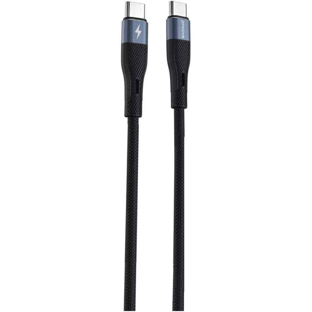 

Кабель Proove Light Silicone USB-C to USB-C 60W 1m Black (CCLC60001101)