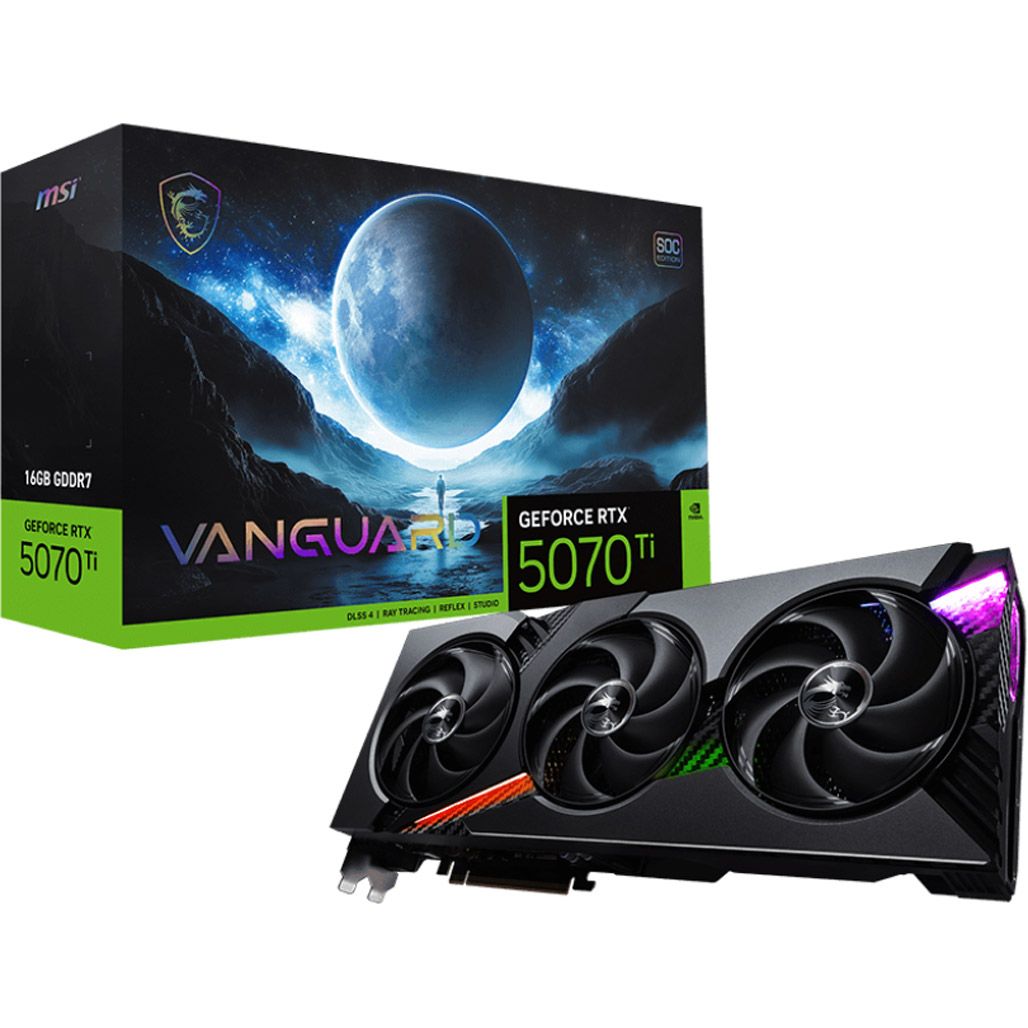 

Відеокарта MSI GeForce RTX 5070 Ti 16G VANGUARD SOC (G507T-16VGS) EU