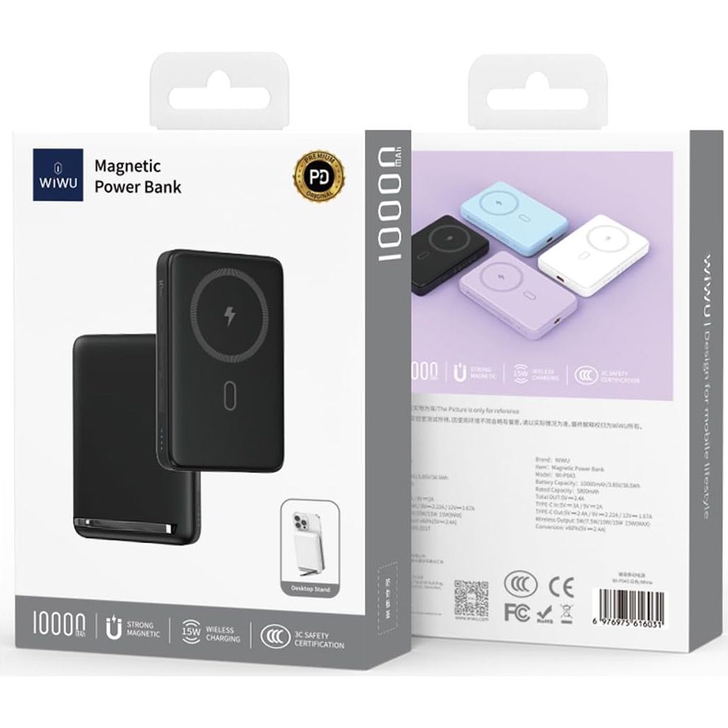 Зовнішній акумулятор WiWU Wi-P043 10000mAh Black 