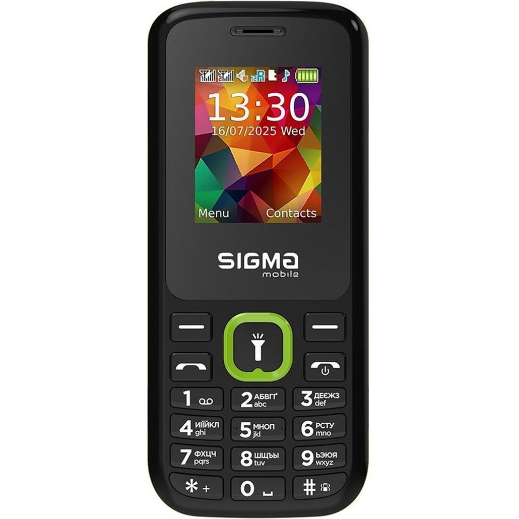 Мобильный телефон Sigma mobile X-style 171 MINI Black/Green UA-UCRF (4827798813720)
