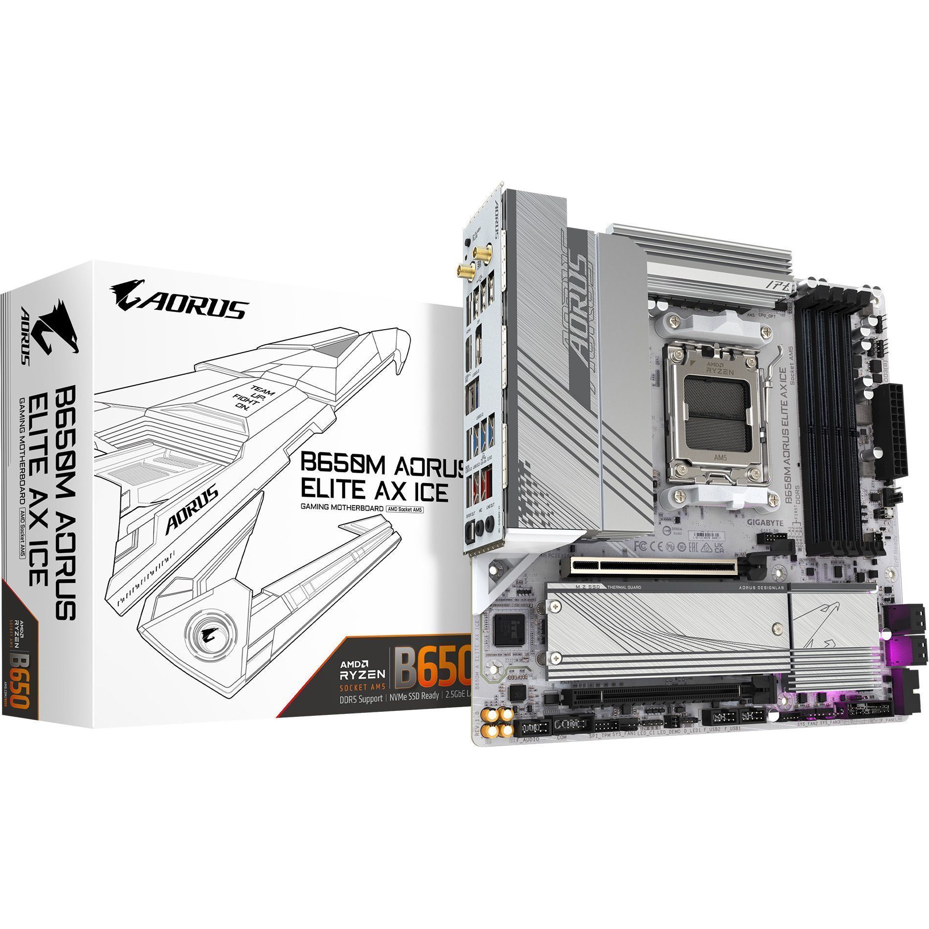 

Материнская плата Gigabyte B650M AORUS Elite AX Ice