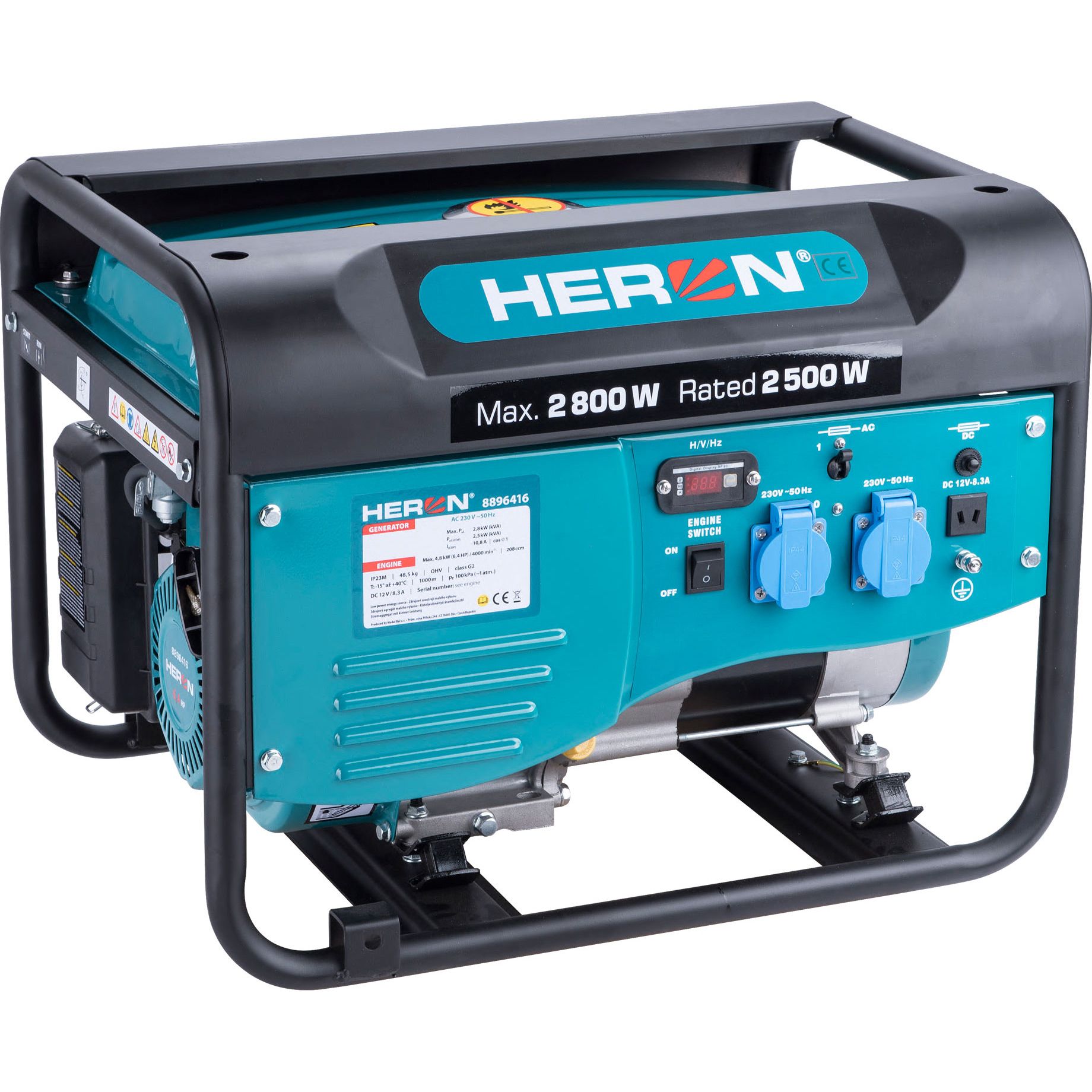 

Генератор бензиновый Heron 6.5HP 2.8kW (8896416)