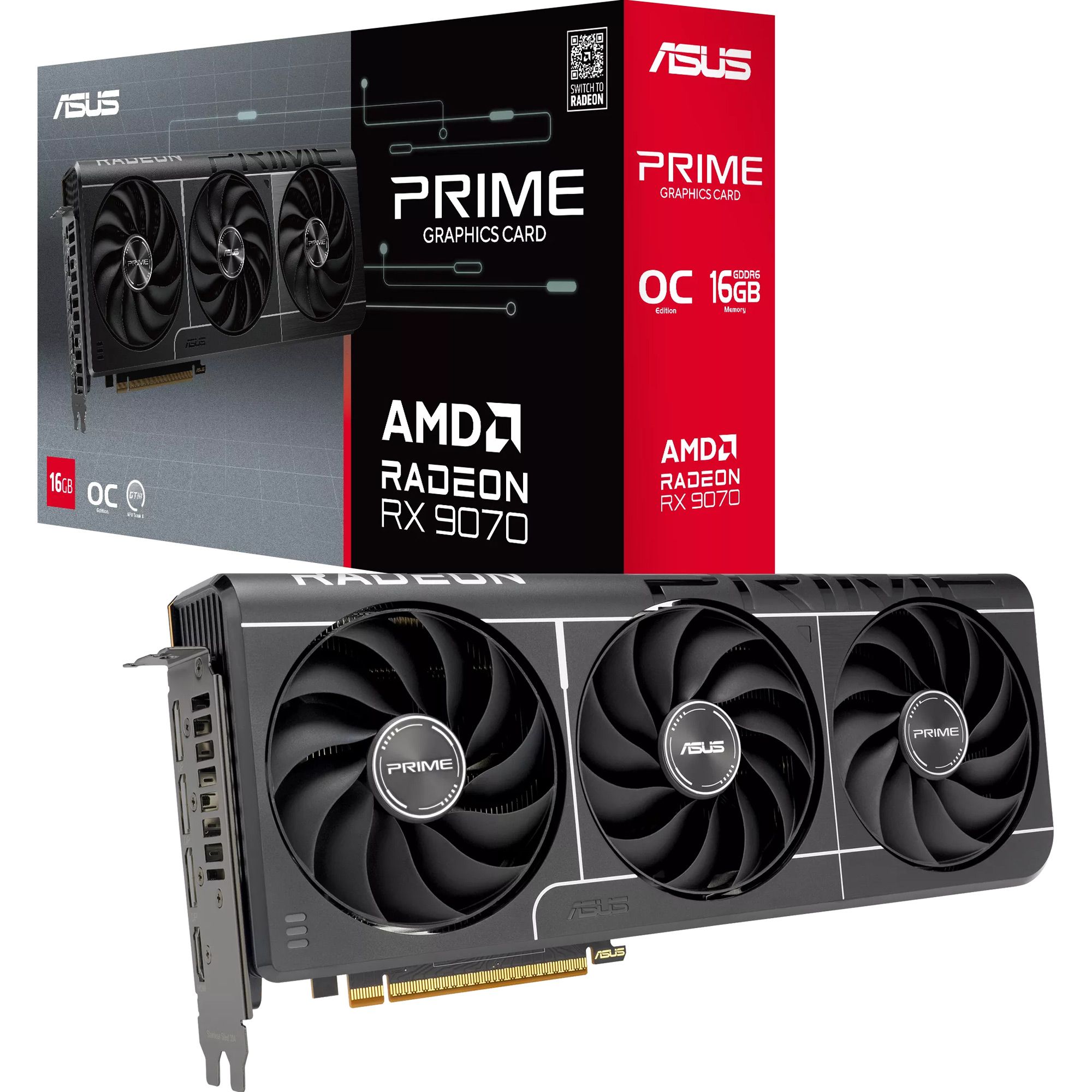 

Видеокарта Asus Prime Radeon RX 9070 EVO OC Edition 16GB (PRIME-RX9070-O16G-EVO) UA